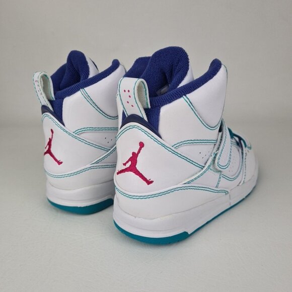 Air Jordan Flight 45 High PS White Leather LITTLE KIDS - Picture 7 of 12